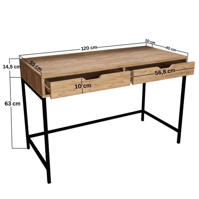 Hanah Home Atlas 1600-61 Escritorio de Estudio Atlantic Pine Hanah Home Atlas 1600-61 Escritorio de Estudio Atlantic Pine